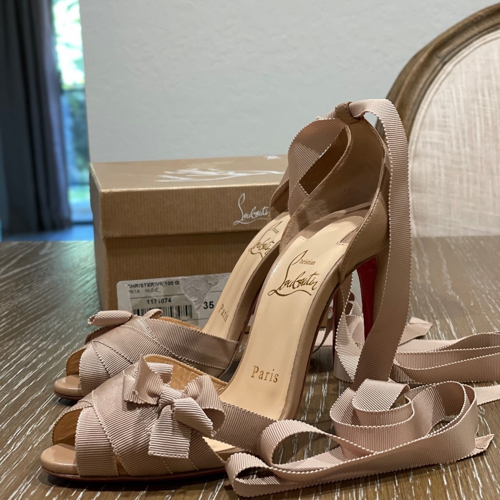 Christian Louboutin Christeriva Nude Sandals